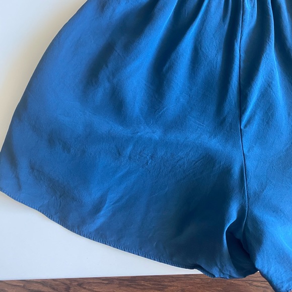 NWOT Aritzia Babaton Corbett Silk Romper in Blue - Picture 9 of 9